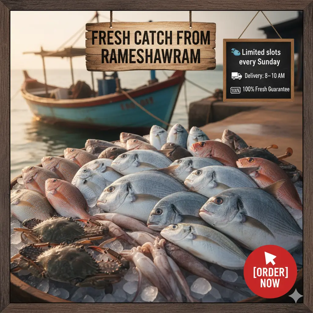 Rameshwaram Fish & Seafood Delivery in Trichy – Bison Mart